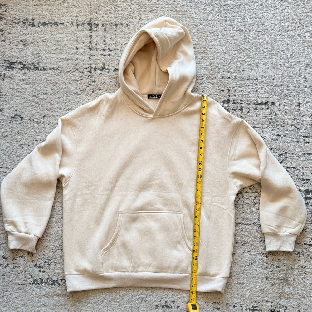 NWT-Trendy Queen Woman’s Beige Oversized Hoodie/Sweatshirt Fleece Pullover Sz XL - Picture 5 of 16
